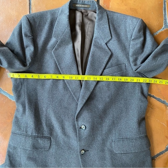 Alexandre of England Brown 100% Wool 2 Button Blazer Jacket - Size 46 - Picture 9 of 10